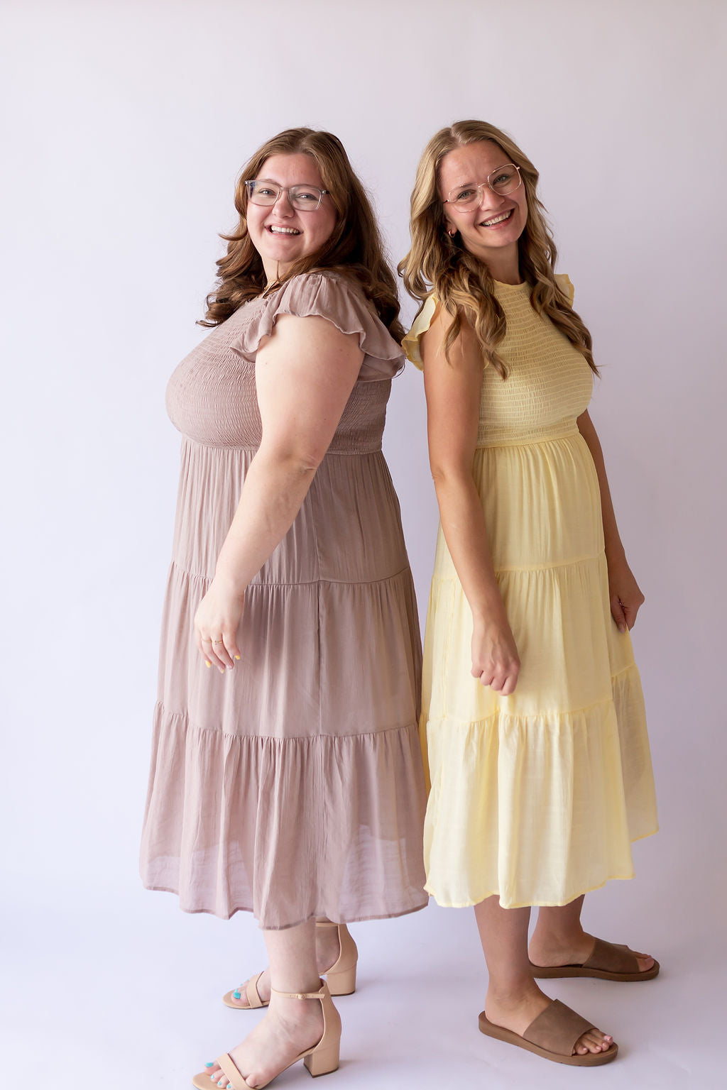 Emily Midi Dress -Taupe -Plus