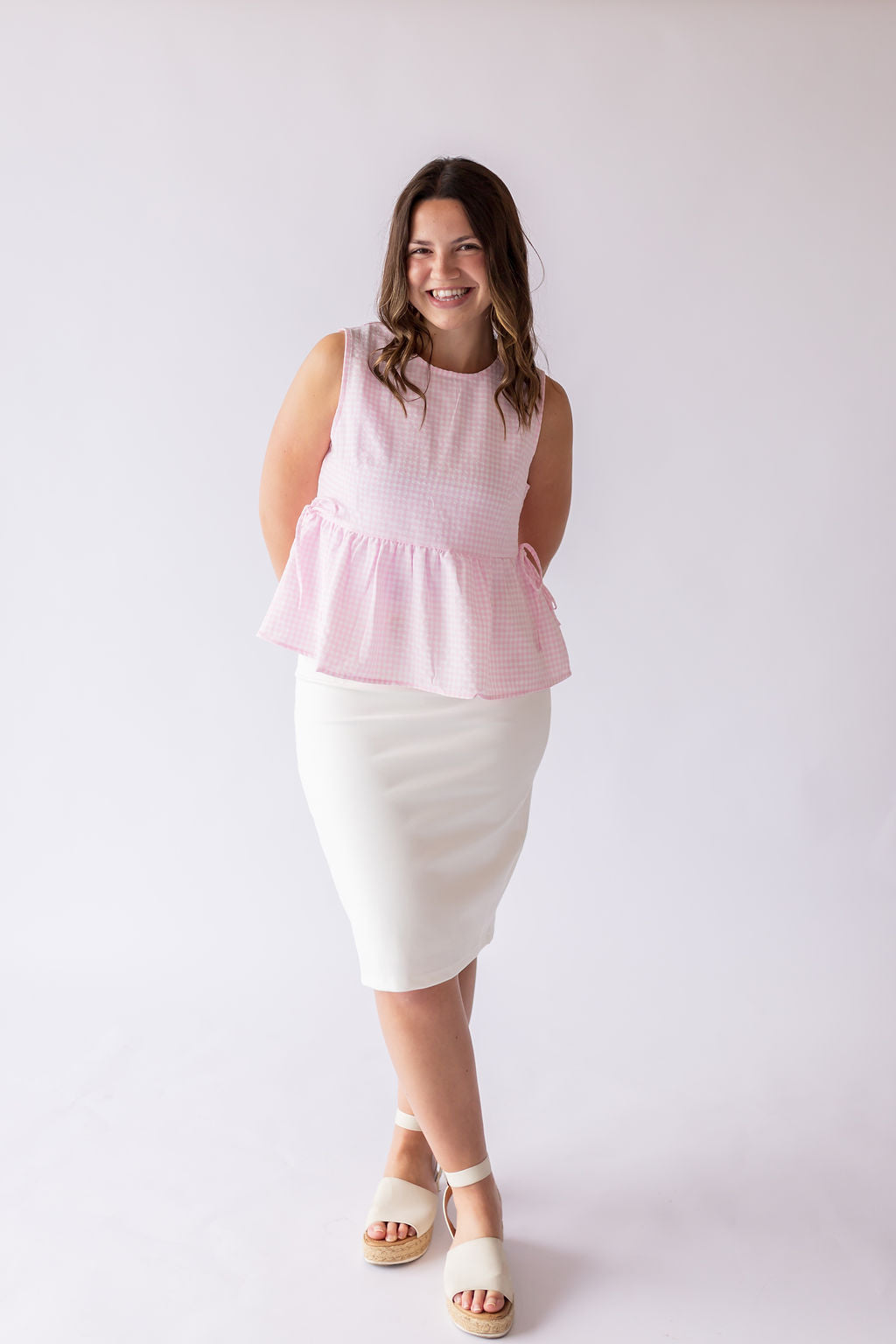 Anna Pencil Skirt -Ivory