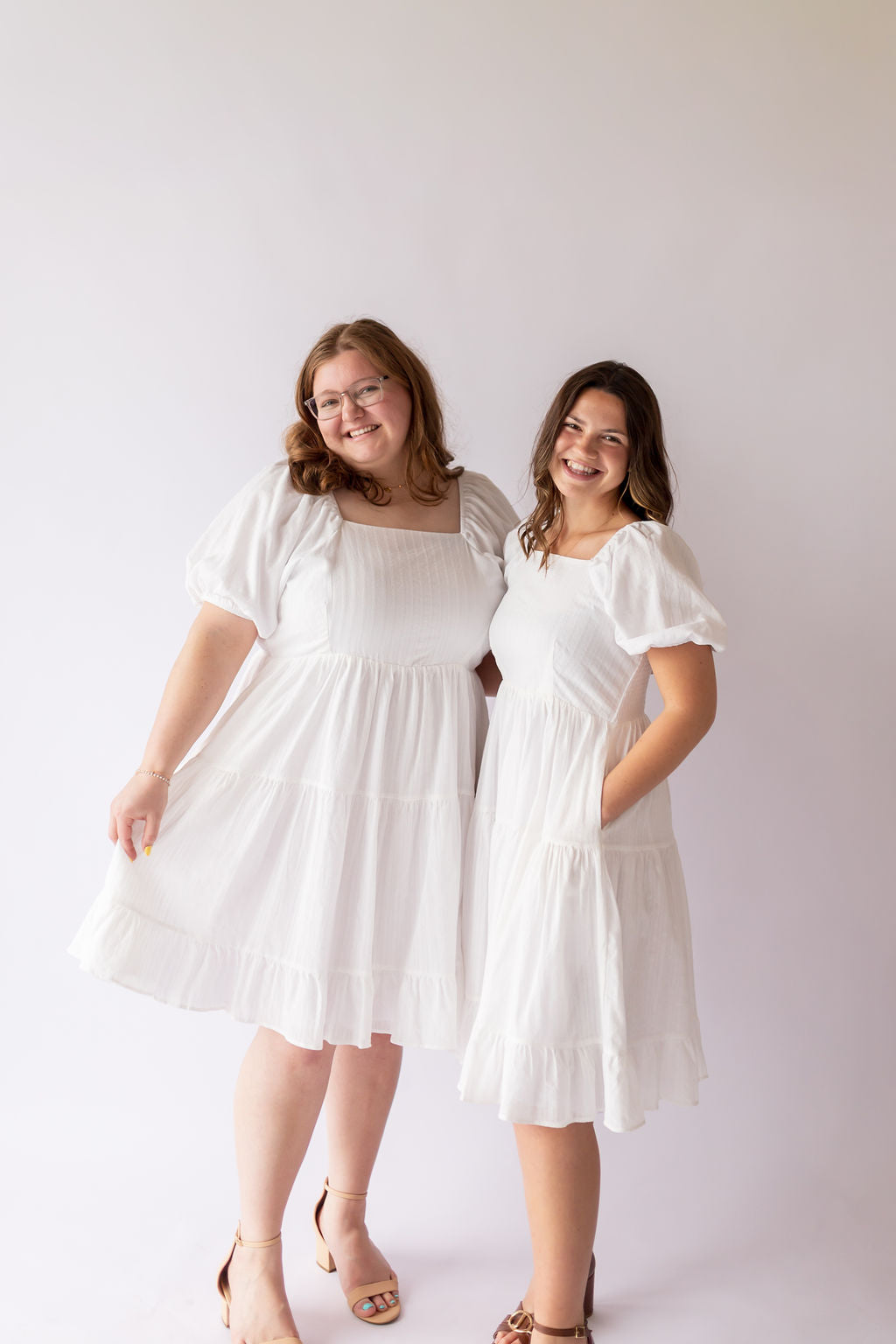Poppy Dress in White -Plus