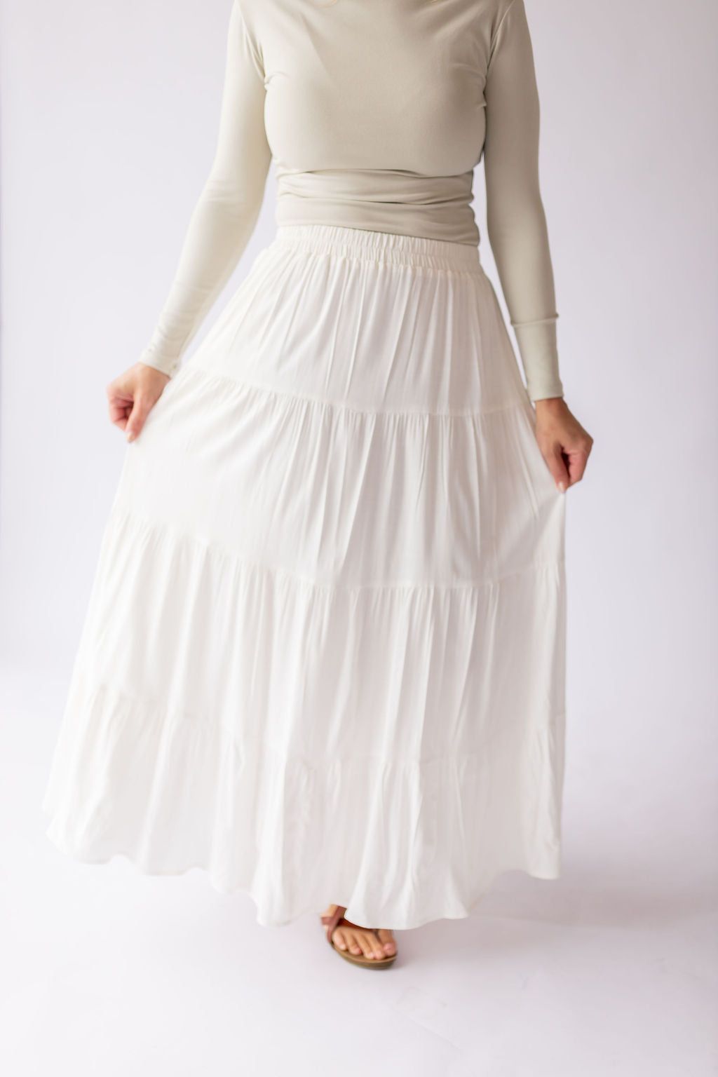 Addison Maxi Skirt -White