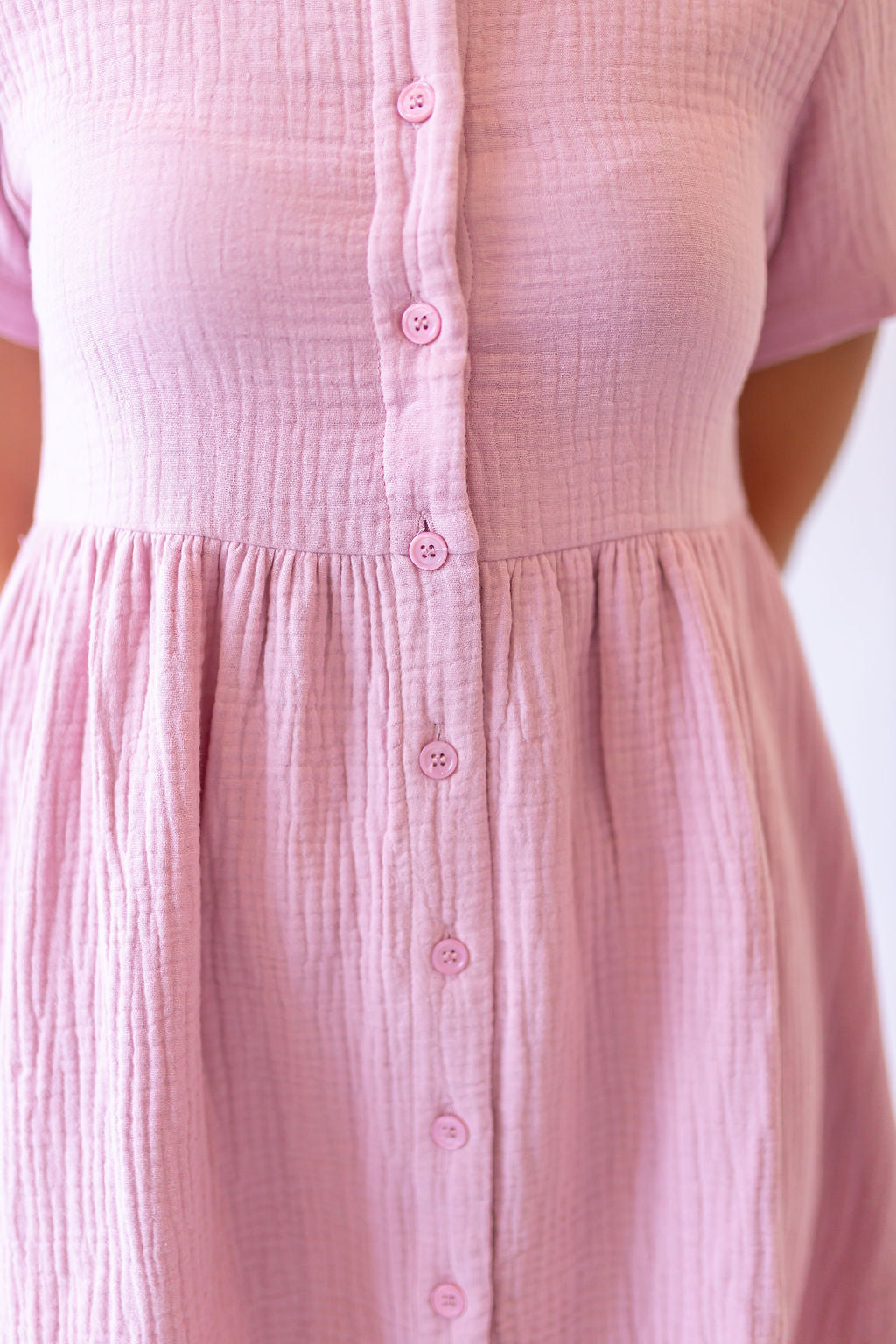 Lisa Cotton Gauze Dress -Light Pink