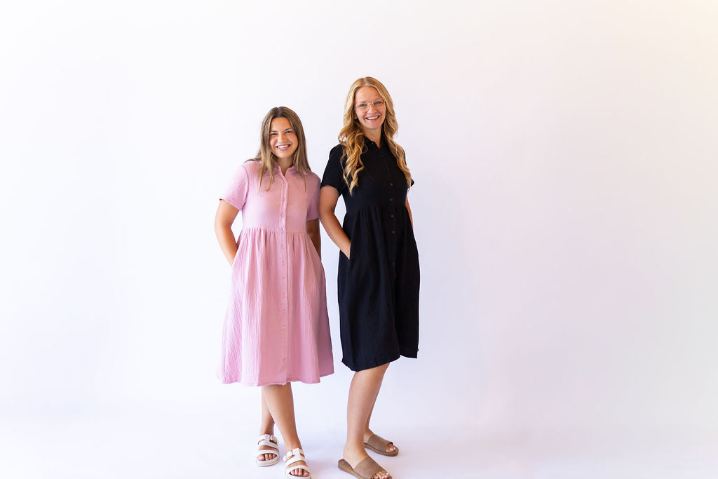 Lisa Cotton Gauze Dress -Light Pink