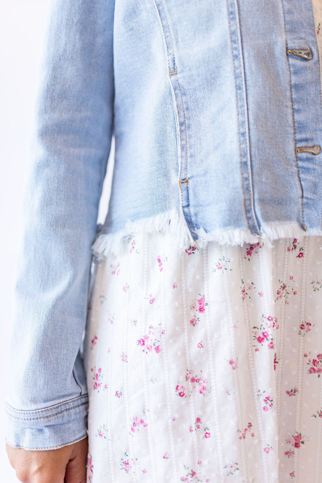 Fray Hem Denim Jacket