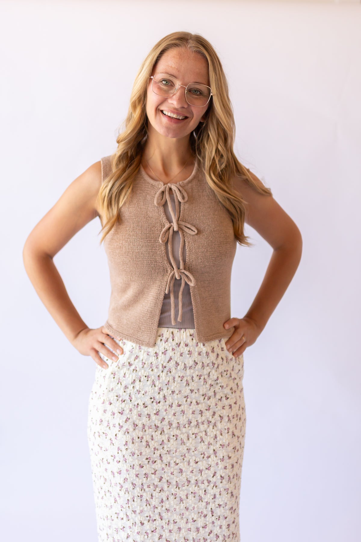 Desirae Floral Maxi Skirt -Purple