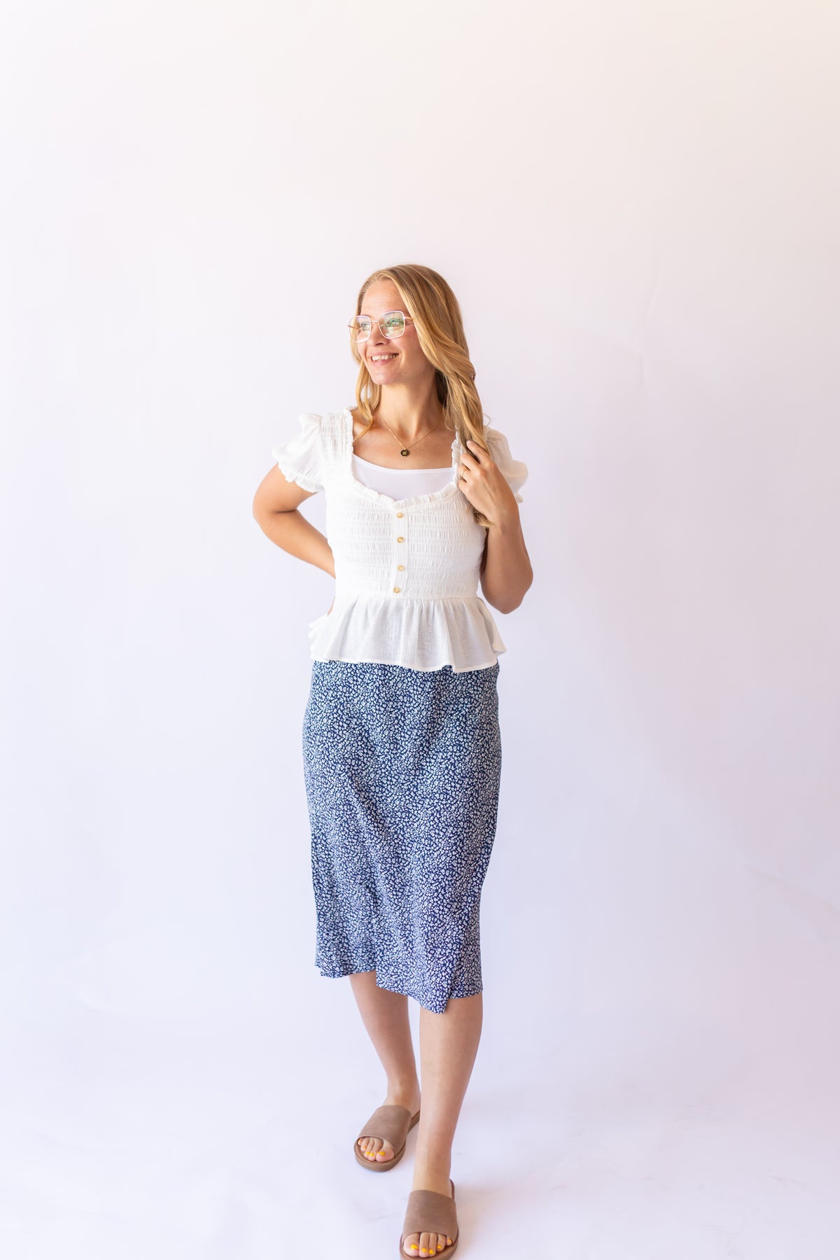 Avery Blouse -White