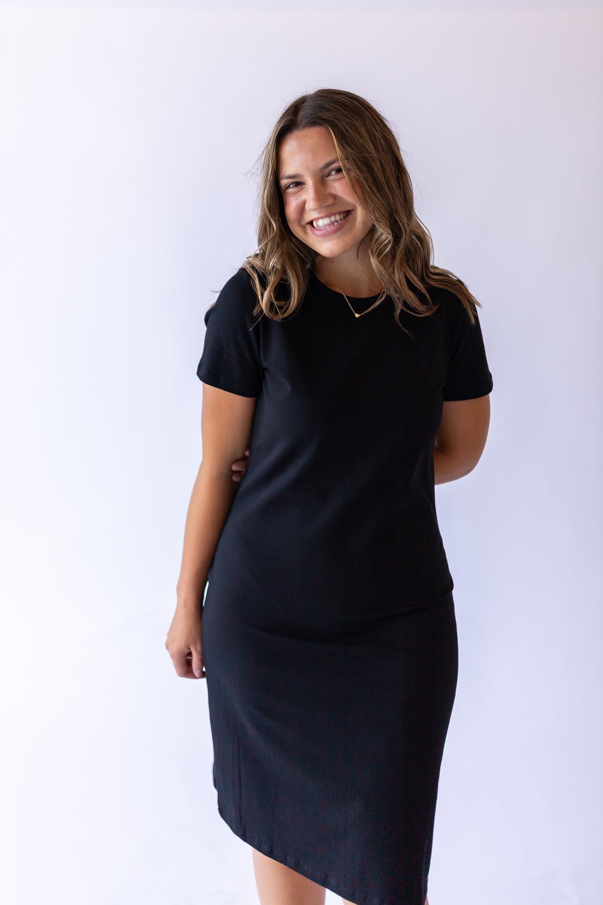 Syd T-Shirt Midi Dress -Black