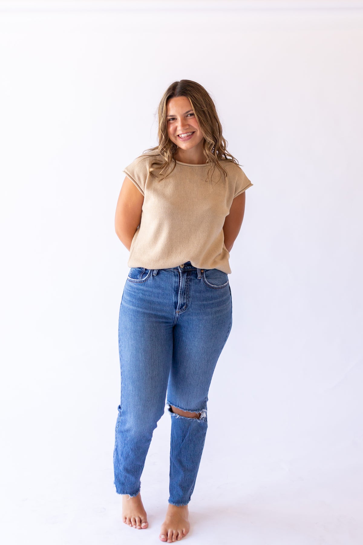 Rayna Drop Shoulder Knit Top