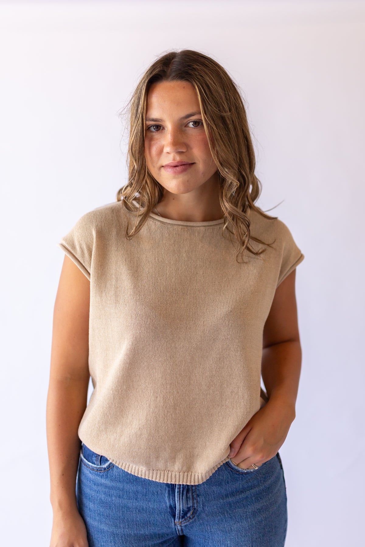 Rayna Drop Shoulder Knit Top