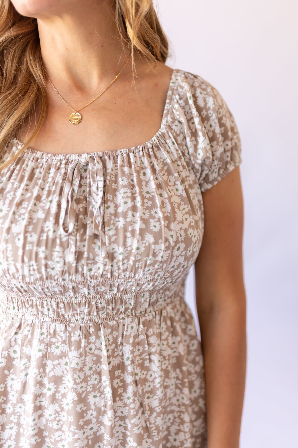 Karina Midi Dress -Taupe