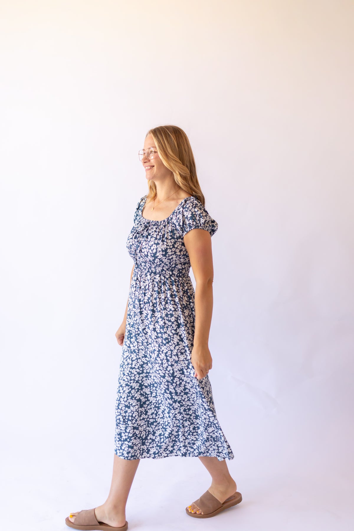 Karina Midi Dress -Blue