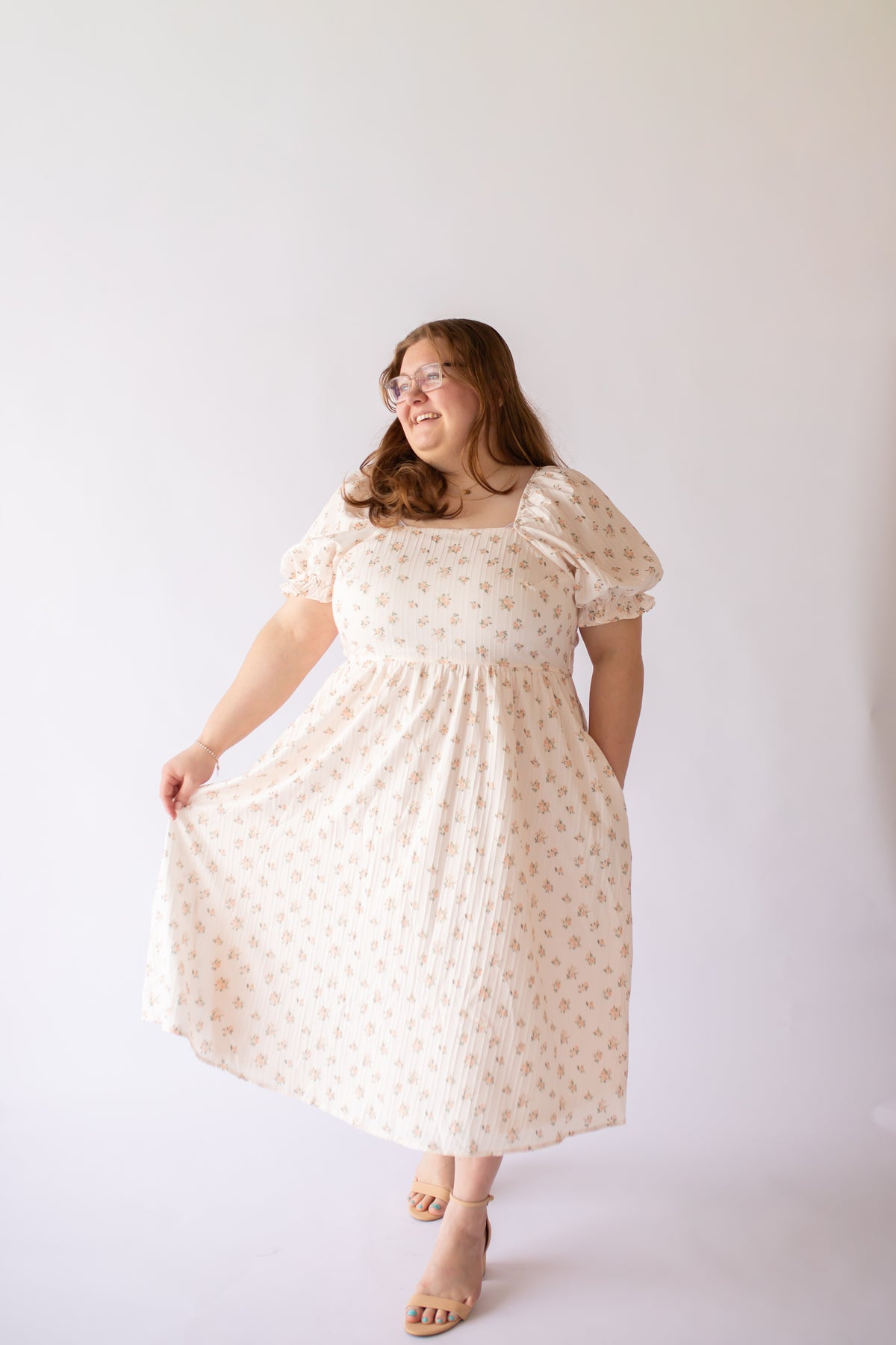 Arlow Dress in Peach Blossom -2x