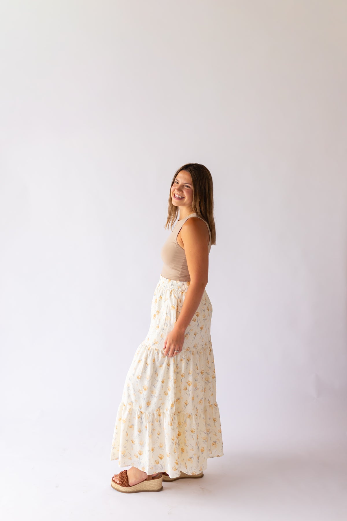 Marigold Tiered Maxi Skirt