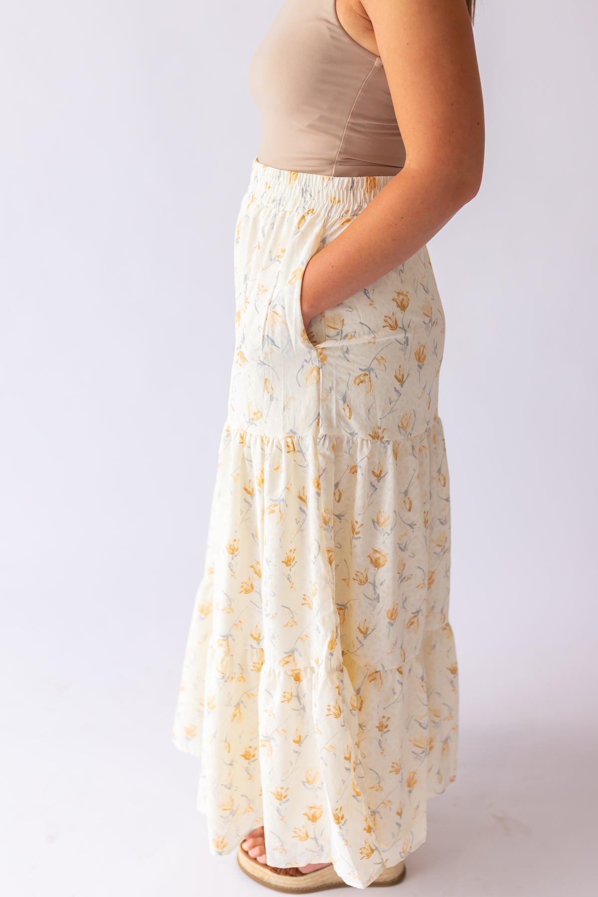 Marigold Tiered Maxi Skirt