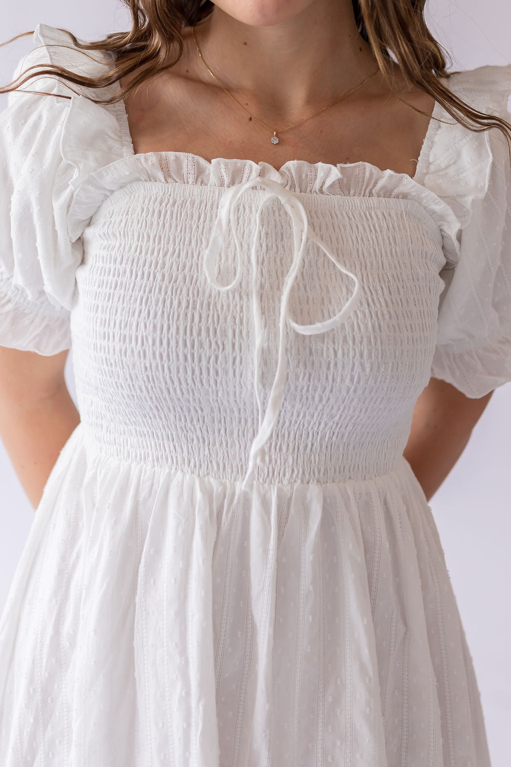 Enzo Dress in White