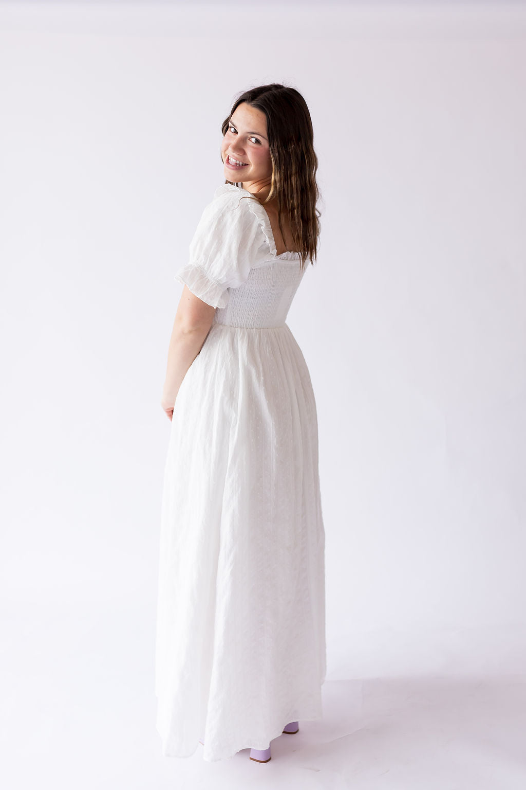 Enzo Dress in White