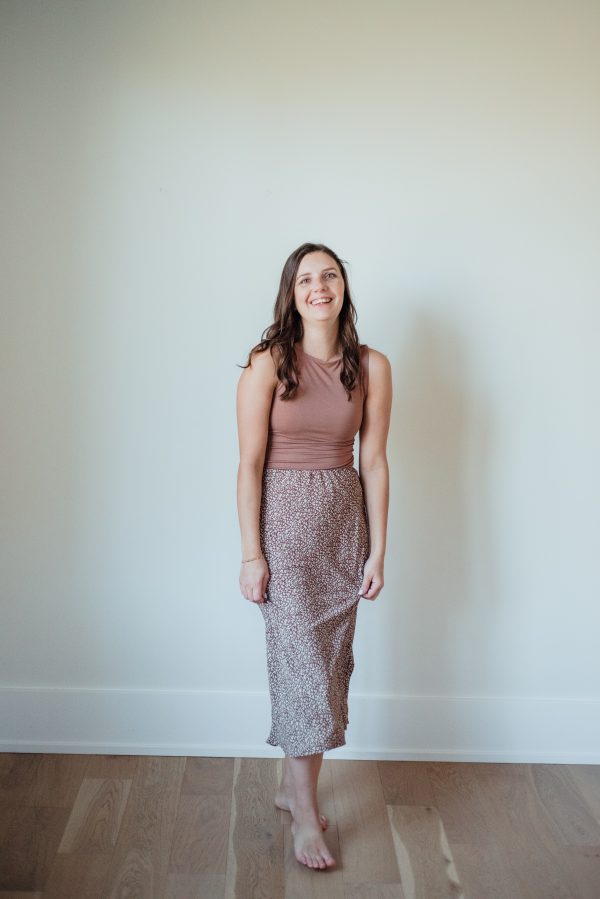 Boat Neck Tank -Mocha - Image 2
