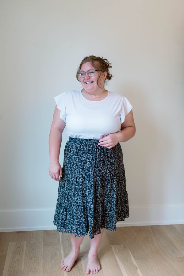 Harlow Midi Skirt Black -2x - Image 3