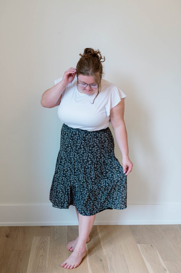 Harlow Midi Skirt Black -2x - Image 2