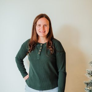 Henley Knit Top -Hunter Green