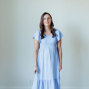 Kendall Dress in Coastline Blue