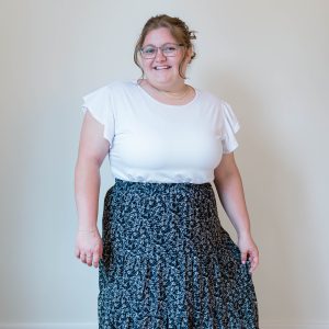 Harlow Midi Skirt Black -2x