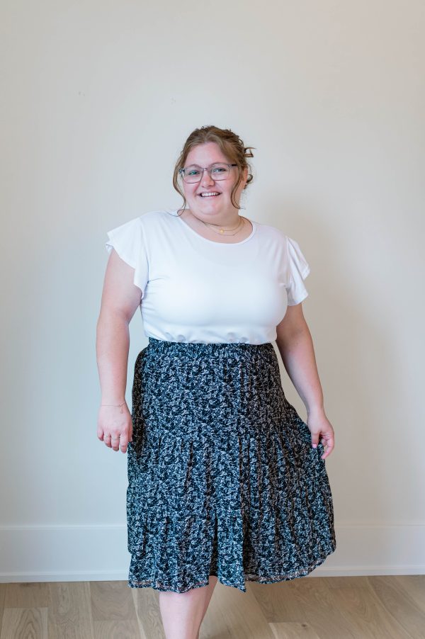 Harlow Midi Skirt Black -2x