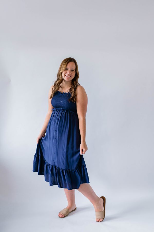 Jones Dress in Passport Blue - Image 3