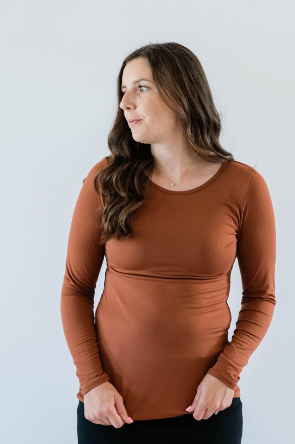 Long Sleeve Tee in Paprika - Image 2