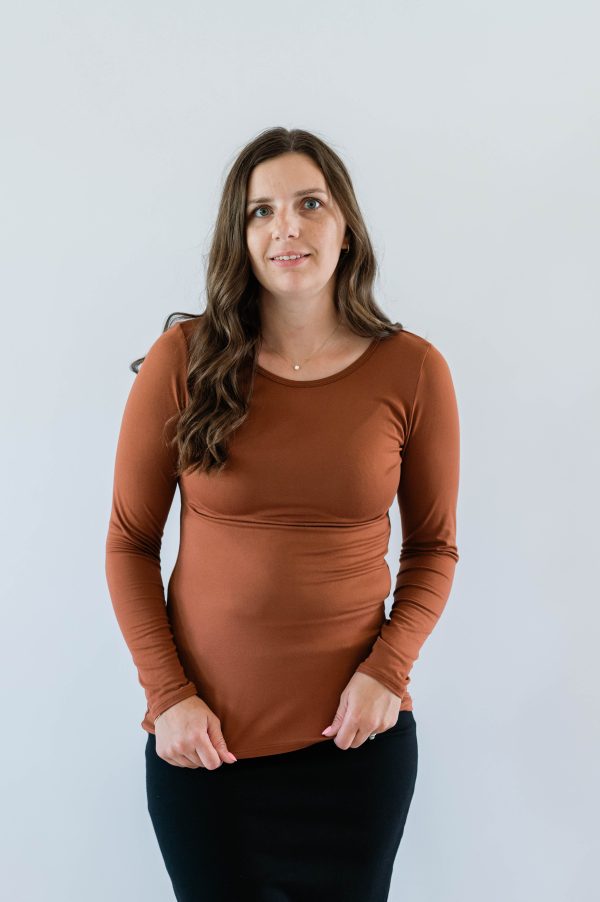 Long Sleeve Tee in Paprika