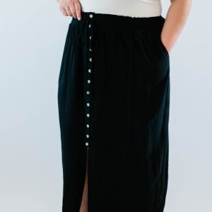 Winslet Button Maxi Skirt -2x