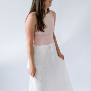 Boat Neck Tank -Blush