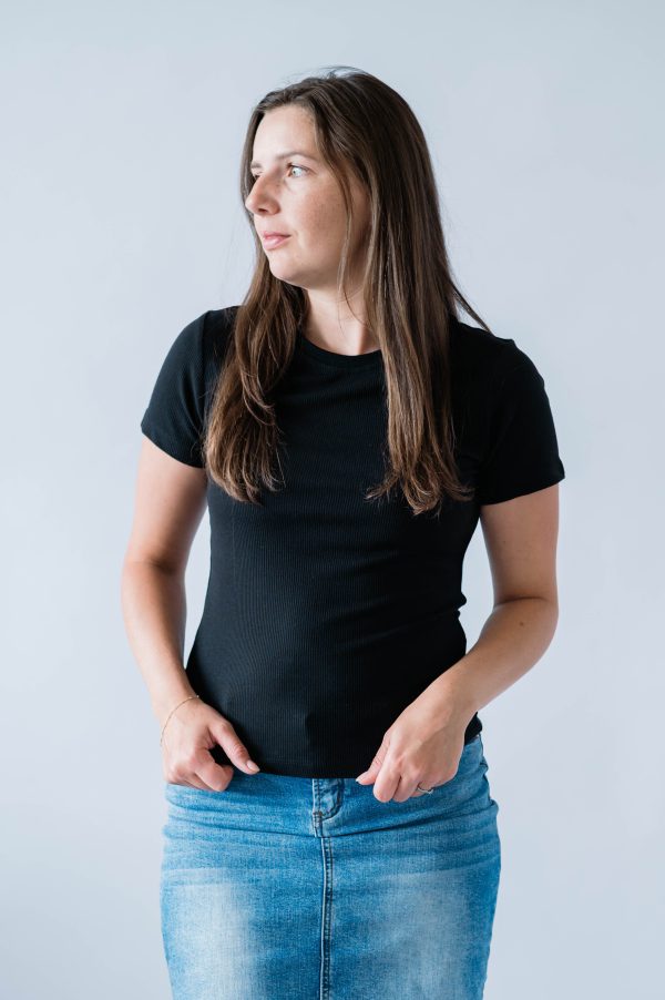 Soft Knit Tee- Black - Image 4
