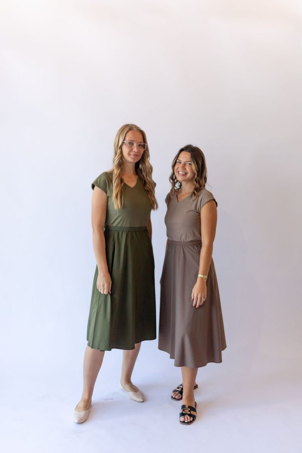Kaitlyn Cap Sleeve Dress -Green - Image 4