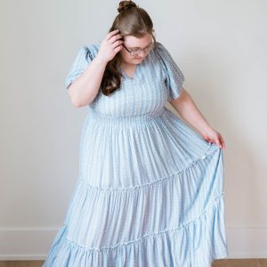 Eden Dress in Porcelain Blue -2x