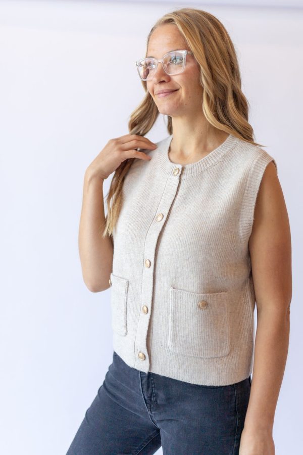Rhodes Button-Up Sweater Vest - Image 2