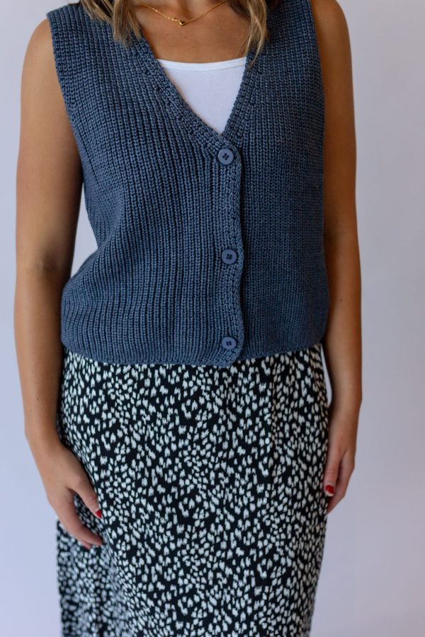 Dayna Button Sweater Vest - Image 2