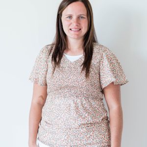 Smocked Peplum Blouse -Blush Blossom