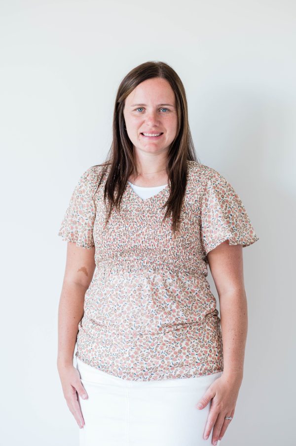 Smocked Peplum Blouse -Blush Blossom