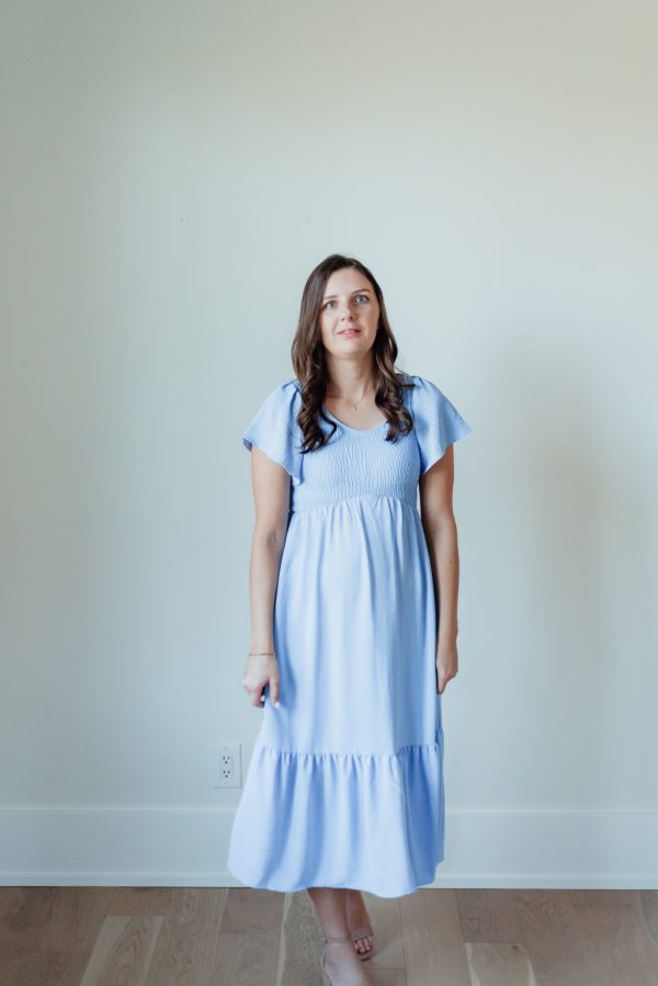 Kendall Dress in Coastline Blue