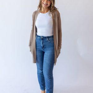 Ellison Open Cardigan -Mocha
