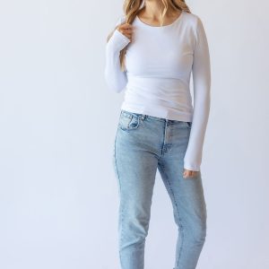 Jayla Long Sleeve Tee -Off White