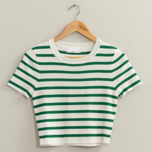 Striped Cropped Tee
