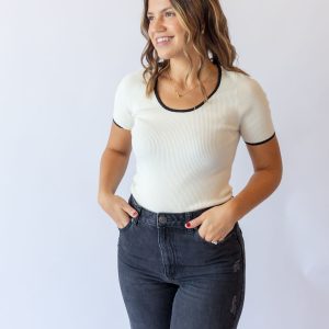 Scoop Neck Sweater Top