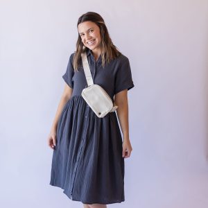 Lisa Cotton Gauze Dress -Blue