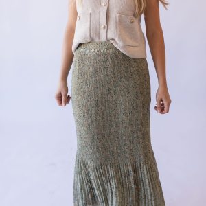 Celine Accordion Pleated Maxi Skirt -1x