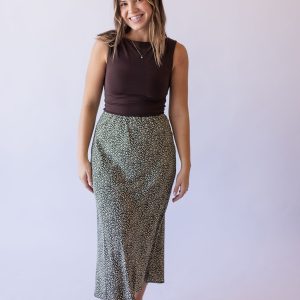 Hailey Midi Skirt -Hunter Green