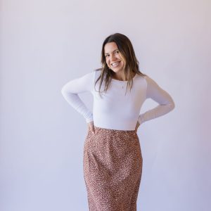 Hailey Midi Skirt -Sepia Brown