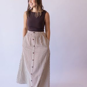 McKenna Gingham Maxi Skirt