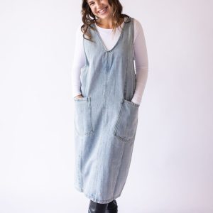 Arielle Denim Overall Dress