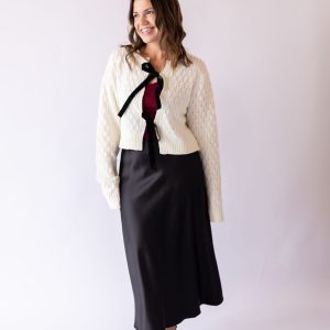 Yvonne Satin Midi Skirt